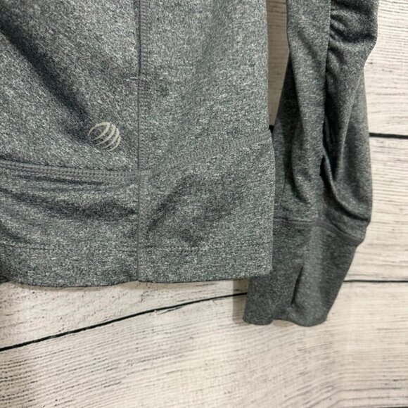 MPG Gray Full-Zip Hoodie With Black Accents Size M - Picture 2 of 3